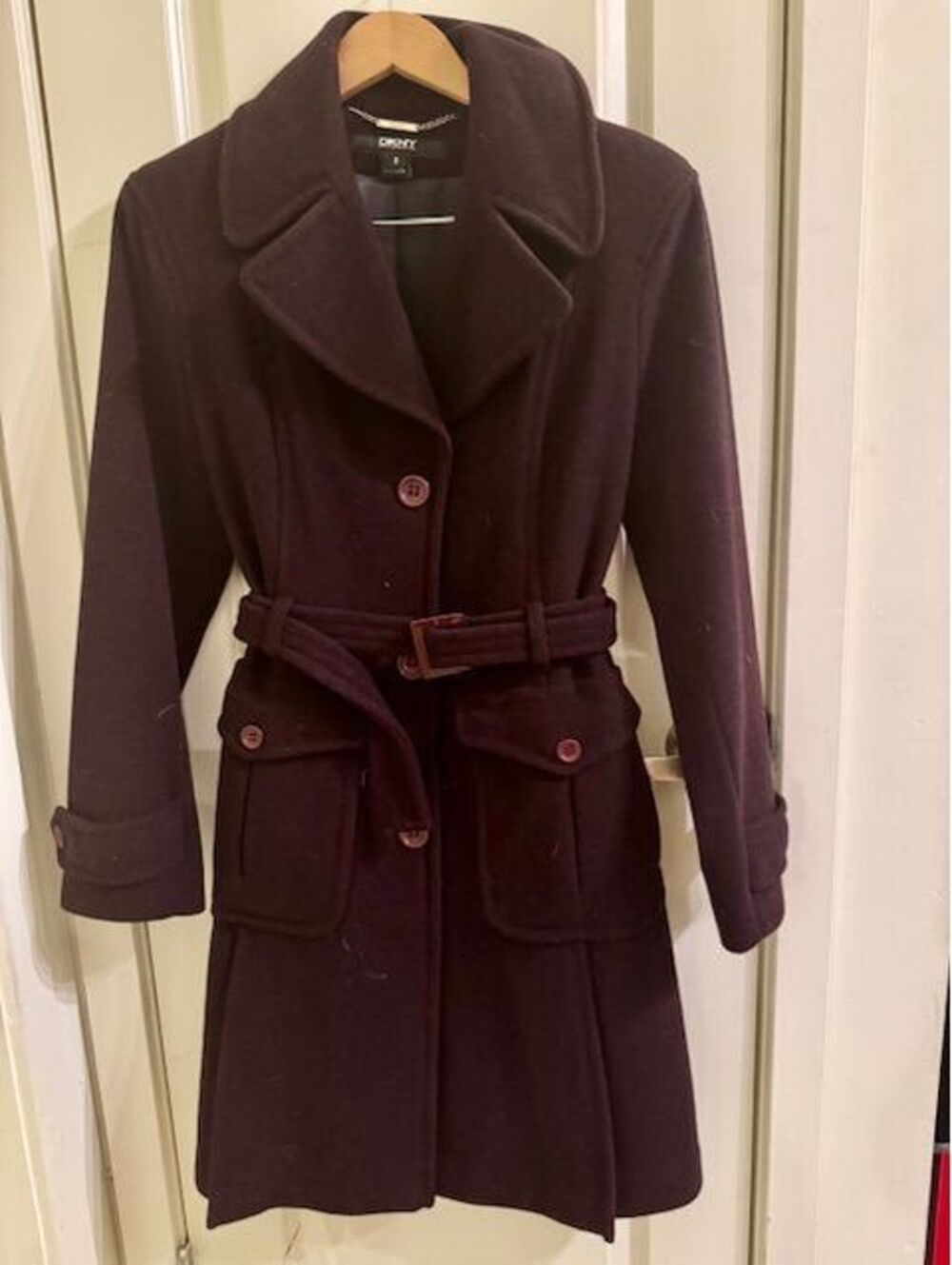 DKNY Wool Coat Stretch